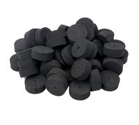 50 Pcs Garden Clone Collars Neoprene Foam Inserts for Hydroponics Cloning Machine, 8 Spoke Design DIY Plant Cuttings Holder, 48mm Black(Black)