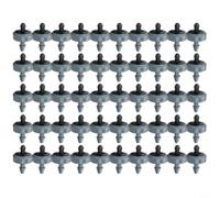 50 PCS Garden Drip Irrigation Emitters with Pressure Compensation, 3mm Adjustable Water Flow Regulators for Outdoor Planting, UV Resistant Plastic Drippers for Hose System(4LGray)