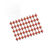50 PCS Garden Drip Irrigation Emitters with Pressure Compensation, 3mm Adjustable Water Flow Regulators for Outdoor Planting, UV Resistant Plastic Drippers for Hose System(2LRed)