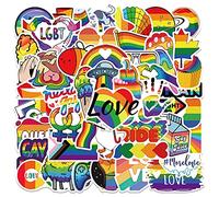 50 PCS Gay Pride Stickers LGBT Color Same Love Waterproof Stickers Decals for Computer Water Bottles Motorcycle Stickers