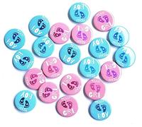 50 Pcs Gender Reveal Badges Button Pins Team Boy Team Girl Button Pins Gender Reveal Party Decorations
