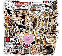 50 Pcs German Shepherd Dog Stickers Huntaway Waterproof Vinyl Stickers for Water Bottles Laptop Luggage Cup Mobile Phone Skateboard Decals, Suitable for Kids, Teens, Adults