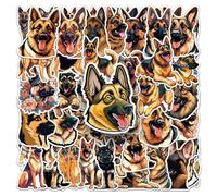 50 Pcs German Shepherd Dog Vinyl Stickers,Funny Dogs Graffiti Stickers,Vinyl Waterproof Sticker for Kids Teens Girls,for Phone Laptop Bottles Skateboard Computer Phone Luggage Guitar Gifts Sticker