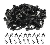 50 Pcs Giant Gutter Hooks for Outdoor Lights Black, Weatherproof Xmas Lights Gutter Hooks for Hanging Fairy Lights Outdoor Rope Lights String Lights Christmas Lights Gutter Clips
