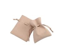 50 Pcs Gift Bag Portable Replacement Solid Color Ring Jewelry Cellphone Data Cable Pouch Pocket Organizer Khaki