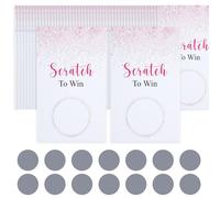 50 Pcs Gift Certificates Scratch Off Cards for Small Business Fun Wedding Shower Game Rose Gold Blank Design Customizable with Words or Proverbs Ideal for Birthday Christmas Wedding Party