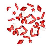 50 Pcs Glass Crystal Set Glitter Excellent Gloss 3D Tips Decoration Nail Art Rhinestones Card Making Wedding Dress Bright Red