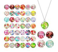 50 Pcs Glass Dome Gemstones for DIY Jewelry Making, 25mm | Vintage Elegant Style, Glass Material, Fade Resistant and Deformation Resistant, Easy to Work