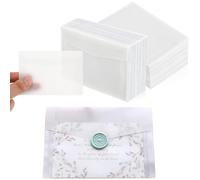 50 PCS Glassine Envelopes, Glassine Bags Vellum Envelopes Sealing Paper Small Coin Collection Vegetable Seeds Lottery Storage Pack Stamp Cards Home Office Campus Wedding Gift