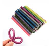 50 Pcs Glitter Hot Glue Sticks, Colorful Glitter Hot Glue Sticks for Repairs 100 x 7mm Adhesive Glue Sticks for DIY Craft