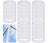 50 Pcs Goal Net Straps Soccer Attachment Straps Soccer Goal Trap White for Holding Soccer Nets to The Goal Posts for Boys Kids Soccer Training, 14 x 0.8 Inch