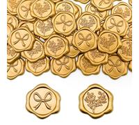 50 Pcs Gold Wax Seal Stickers 3cm Self-Adhesive Envelope Seal Stickers