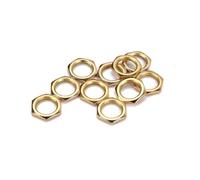 50 Pcs Golden Zinc Alloy Fine Thread Jack Nut for Guitar and Bass M8