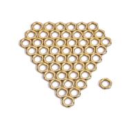 50 Pcs Golden Zinc Alloy Guitar Jack Socket Nut for Bass Guitar
