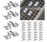 50 Pcs Grating Clips for Galvanized Carbon Steel Bar Saddle Clips for Drainage Systems,Mezzanines Walkways,Industrial Flooring,Stair Treads.
