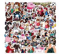 50 Pcs Gravity Falls Stickers for Laptop, Bumper, Skateboard, Water Bottles, Computer, Phone, Guitar, Cartoon Stickers for Kids Teens Adult
