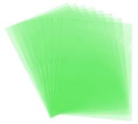 50 Pcs - Green A4 Cut Flush Plastic Folders Open Top & Side Cut Flush File Cover Sleeves Gloss & Plain 12mm L-Type Project Pockets Report File Document Storage Wallet Sheet Protectors