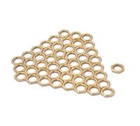 50 Pcs Guitar Jack Socket Replacement Nut M8 8mm Zinc Alloy Golden | Guitar Bass Socket Jack, Fine Tooth Design, Thin Profile, Single Piece, Hardware Part
