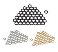 50 Pcs Guitar Jack Zinc Alloy Fine Tooth Nut 8mm for Bass Socket