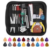 50 Pcs Guitar Maintenance Tool Kit, Guitar Repair Tools with Carry Bag, Guitar Cleaning Care Kit, Guitar Care Accessories Guitar Gifts for Music String Instrument Enthusiast