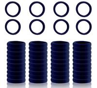 50 PCS Hair Bands for Women Bobbles Elastic Ties No Damage Soft Rubber Band Elastics Ponytail Scrunchies Accessories Suitable for Various Hairstyles (Navy Blue)