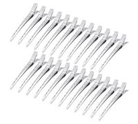50 Pcs Hair Clips for Styling, 9CM Duck Bill Clips, Rustproof Metal Alligator Curl Clip, Pin Curl Clip for Styling, Sectioning, Coloring & Dressing (Silver)