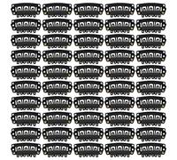 50 Pcs Hair Extension Clips 28mm 6-Teeth Metal U-Shape Snap wig Clips for Hair Extensions and Wefts (Black)