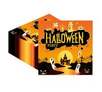 50 PCS Halloween Paper Napkins, 13 x 13 Inches Disposable Napkins for Halloween DIY Crafts Party Napkins with Pumpkin Monster Bat Skull and Ghost for Party Supplies Table Decorations