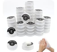 50 PCS Hand Pop Hand Wipes, Press Push Up Lemon Non-stimulating Sanitizing Mini Clean Towelettes Sanitizer, A Fun Way To Open Magical Strong Cool Wet Dry Type Portable for Travel On-the-Go Black White