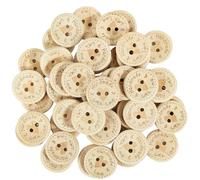 50 pcs Handmade Wooden Buttons 25mm Round Handmade with Love Wood Buttons Decorative Button for Sewing and Crafting Stocking DIY Handmade Gifts Decor