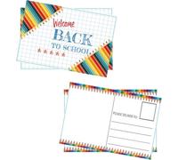 50 PCS Happy Mail Teacher Invites Postcards Notes Teacher Welcome Postcards 4 x 6 Inches Welcome Back To School Postcards So Excited Class Card For Students