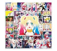 50 Pcs Harley Quinn Stickers Cute Cartoon Big Ear Elephant Decals Toy Suitcase Bike Notebook Guitar Car Waterproof Sticker for Kids