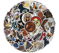 50 Pcs Hawk Stickers Pack Cool Bald Eagle , Waterproof Vinyl Stickers and Decals for Water Bottle Laptop Flasks Tablet Cup Bike Helmet Phone Car