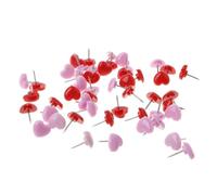50 Pcs Heart Shape Colored Push Pins Thumbtacks Office School Die Cuts for Card Making On Cash to Hold The Die Cut in