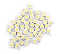 50 Pcs High Power Led Chip, Super Bright Intensity SMD COB Light Emitter Components Diode 1W Bulb Lamp Beads Chip DIY Lighting for Floodlight Spotlight High Power(Warm White)