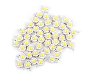 50 Pcs High Power Led Chip, Super Bright Intensity SMD COB Light Emitter Components Diode 1W Bulb Lamp Beads Chip DIY Lighting for Floodlight Spotlight High Power(Warm White)
