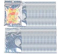 50 PCS Holographic Packaging Bags, Wax Melt Bags Sweet Packaging Jewellery Mylar Bag Foil Pouch Self Sealing Storage Foil Ziplock Bag Cookie Mylar Pouches for Candy Food (7 * 10cm/2.8 * 3.9inch)