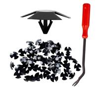 50 Pcs Hood Insulation Retainer Clips - Hood Insulation Retainers with Fastener Remover for Jeep Grand Cherokee Chrysler Dodge Ram, Replace OEM 4878883AA