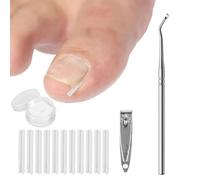 50 Pcs Ingrown Toenail Corrector Set, Ingrown Toenail Correction Treatment Kit Pain-Free Ingrown Toenail Removal Kit with Toenail Lifter, Toenail Straightener Strip and Clipper for Men Women, Easy Fix