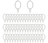 50 PCS Inner Diameter 30mm Curtain Rings,Metal Drapery Ring for Curtain Rod (Silver)
