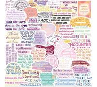 50 PCS Inspirational Positive Affirmation Stickers,Motivational Sticker Pack Vinyl Skateboard Guitar Door Laptop Luggage Car Bike Water Bottle Birthday Party Supplies Teens Boys and Girls Decals