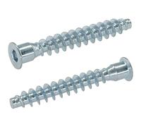 50 PCS Internal Hex Self Tapping Countersunk Connecting Screws for Furniture (Silver)