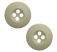 50 Pcs Khaki Sewing Buttons 4 Hole 0.75 inch Army Military Buttons 30L Plastic 3/4" Polished Matte Finish 19mm Ideal for Workwear School Chef Aprons Pants Jacket Bags Craft DIY
