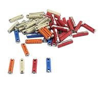 50 Pcs/Kit 5A 8A 16A 25A Classic Car Auto Fuses Kit Ceramic for Continental Car Fuse for Torpedo Bullet Automotive European Fuse Protected circuits