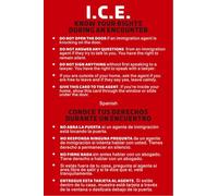 50 PCS Know Your Constitutional Rights Card -Red Card Immigration Rights When You're Stopped by CE Law Enforcement or by Police Interaction FBI Basic Freedoms(4”×6”)