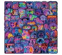 50 PCS Kpop Neon Stickers Kpop Anime Cool Stickers Devil Hunter Sticker for Fans Children Daughters Teenagers Enthusiasts