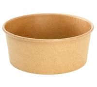50 pcs Kraft Round Brown Deli Bowls, Natural Sustainable - Suitable for hot & Cold Food (750ml)