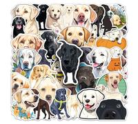 50 Pcs Labrador Dog Stickers for Laptop Water Bottles,Bicycle,Skateboard,Computer,Labrador Animal Cute Style Decorative Stickers Waterproof Vinyl,Graffiti Stickers for Girls Boys Children Teens