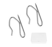 50 Pcs Large Pointed Hooks, Heavy Duty Zinc Metal Drapery Pin Hooks, Metal Curtains Hooks, Curtain Pin Hooks,Window hooks metal,Pinch Pleat CurtainHooks for Window, Shower, Pencil Pleat Curtain