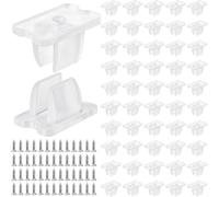 50 PCS LED Strip Clips with Screws, Waterproof Mounting Clips & Fixing Clamps for 5-6mm LED Neon Rope Lights, Easy DIY Installation for Bedroom, Kitchen, Cabinet Indoor Lighting